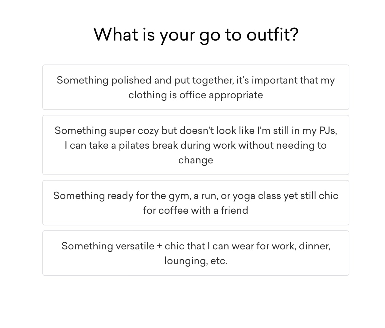 Quiz online clothing 2025